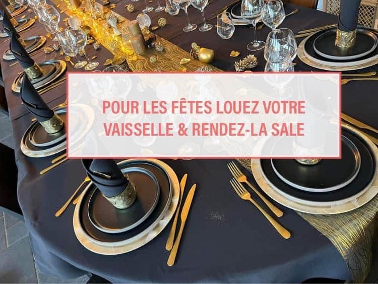 Pensez à la location de vaisselle pour organiser un repas de Noël avec Del-TECH, un large choix de vaisselle pour décorer votre table de fête !